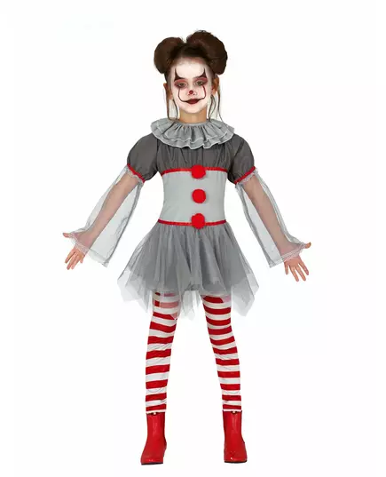 Clown vermomming psychopaat leggings meisje, Maat: 5–6 jaar (110–115 cm)