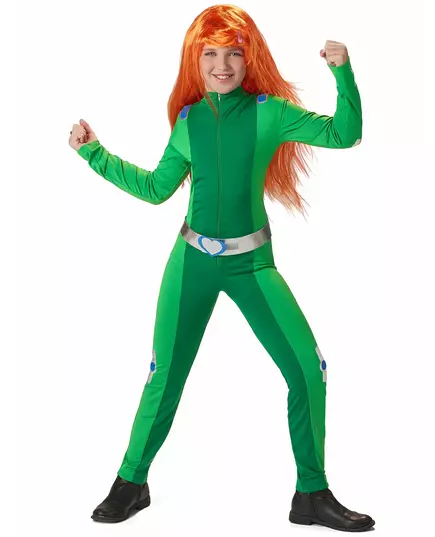 Groen Shock Spy-kostuum voor meisjes, Maat: XL 13–14 jaar(140–152 cm)