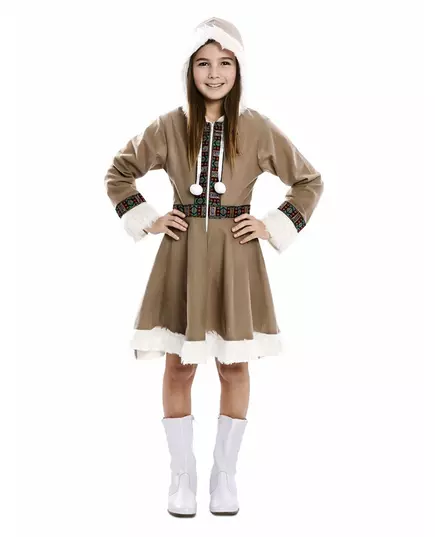 Déguisement robe inuite fille, Taille: 10–12 ans (139–155 cm)