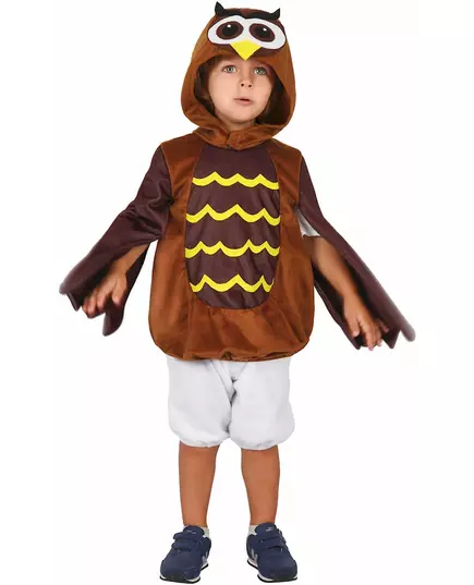 Bruine uil outfit voor kinderen, Maat: 4–6 jaar (110–120 cm)