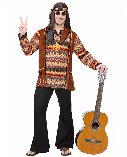 Back to the 60s hippie kostuum voor mannen, Maat: X-Large