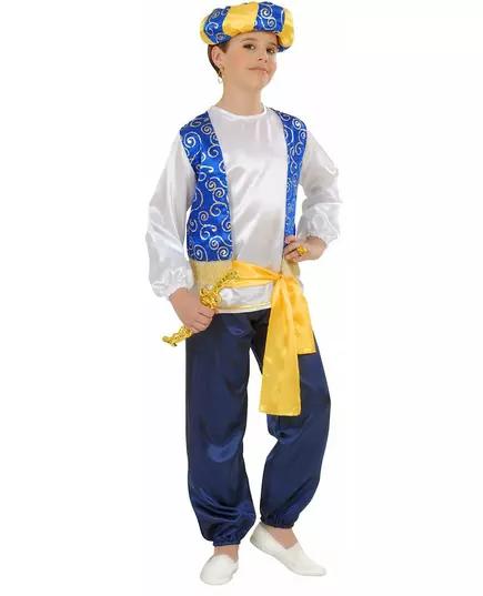 Arabisch prinskostuum voor kinderen, Maat: 8–10 jaar (140 cm)