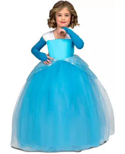 Blauw balzaalprinseskostuum voor meisjes, Maat: 9 jaar (122–134 cm)