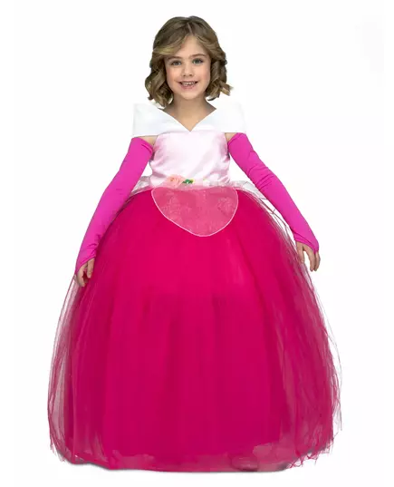 Déguisement princesse de bal rose fille, Taille: 9 ans (122–134 cm)