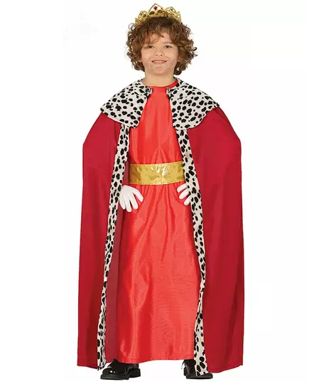 Déguisement Roi Mage rouge enfant, Taille: 9 ans (125–135 cm)