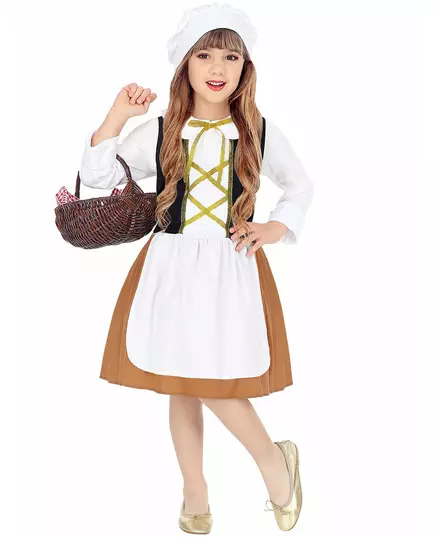 Déguisement servante du Moyen-Age fille, Taille: 5–7 ans (128 cm)