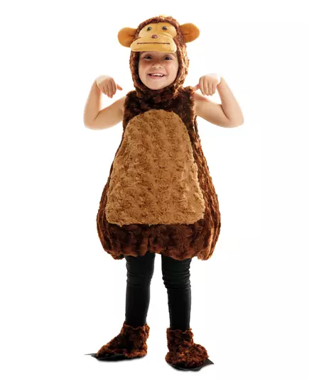 Pluche aap kostuum voor kinderen, Maat: 3–4 jaar (98–110 cm)