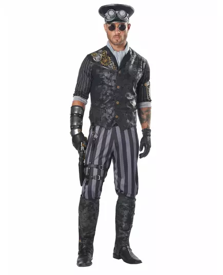 Déguisement capitaine steampunk homme, Taille: Medium