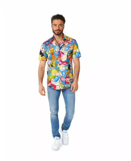 Chemise dessin animés 90's Nickelodeon™ adulte Opposuits™, Taille: Small (EU 44–46)