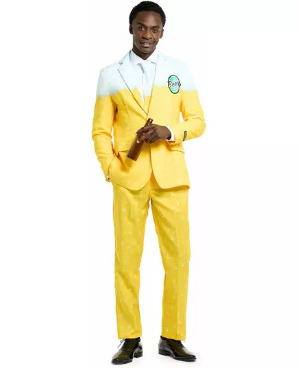 Costume Mr Bière jaune Suitmeisters™ adulte, Taille: Large (EU 52–54)