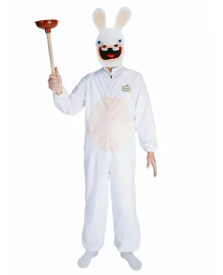 Rabbids™ kostuum met masker voor volwassenen, Maat: Large/X-Large