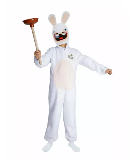 Rabbids™ kostuum met masker voor kinderen, Maat: 5–6 jaar (110/120 cm)