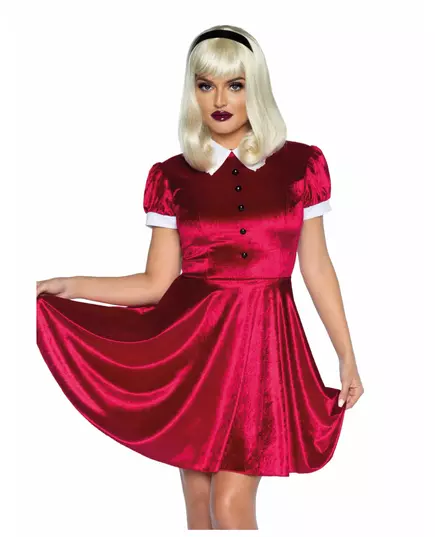Rood baby doll-kostuum voor vrouwen, Maat: Medium (40–42)