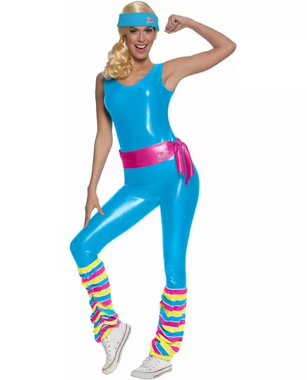 Barbie™ aerobic vermomming voor vrouwen, Maat: Medium