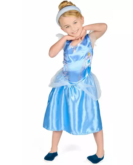 Basis Cinderella™ vermomming voor kinderen, Maat: 3–4 jaar (97–109 cm)