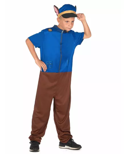 Déguisement chien policier bleu enfant, Taille: 7–9 ans (120–130 cm)