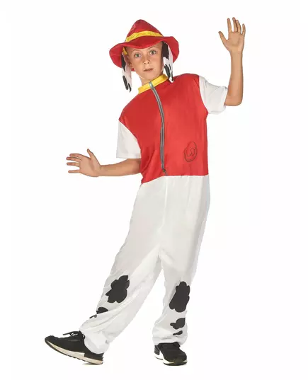 Déguisement chien pompier rouge enfant, Taille: 4–6 ans (110–120 cm)