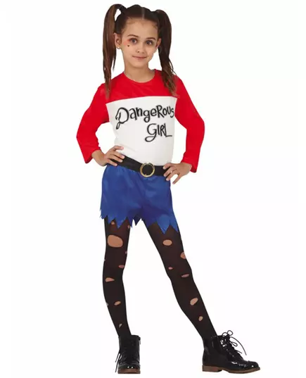 Déguisement dangerous girl fille, Taille: 10–12 ans (142–148 cm)
