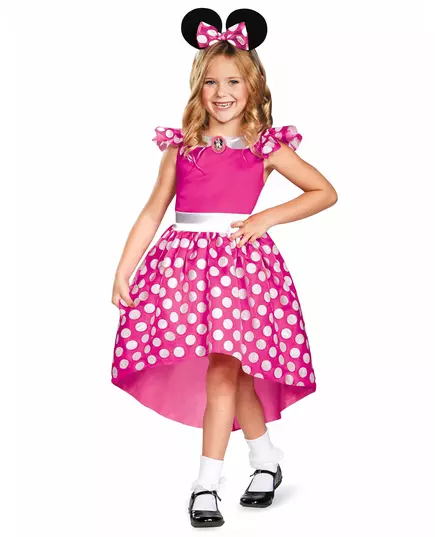 Klassiek roze kostuum Minnie™ voor meisjes, Maat: 3–4 jaar (97–109 cm)