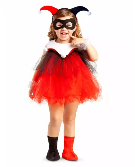 Déguisement Miss Arlequine bébé, Taille: 1–2 ans (80-92 cm)