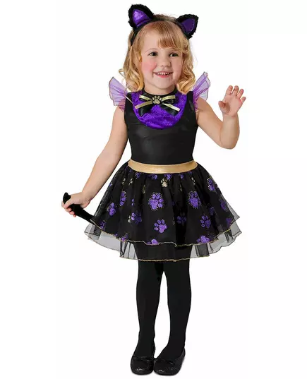 Déguisement de petit chat violet bébé, Taille: 3–4 ans (98–110 cm)