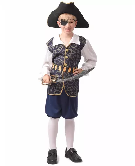 Déguisement pirate chic garçon, Taille: 7–9 ans(120–130 cm)