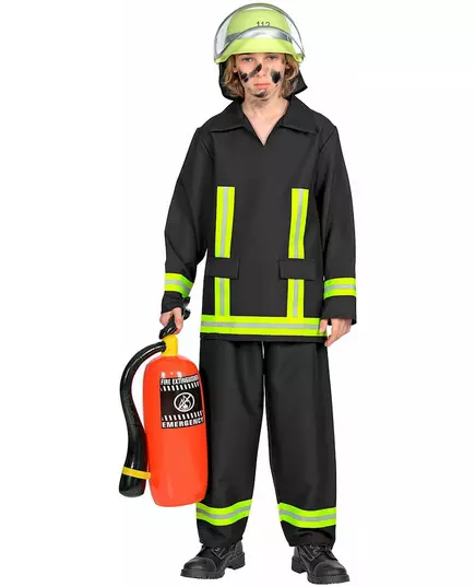 Duitse brandweerman vermomming voor kinderen, Maat: 5–7 jaar (128 cm)
