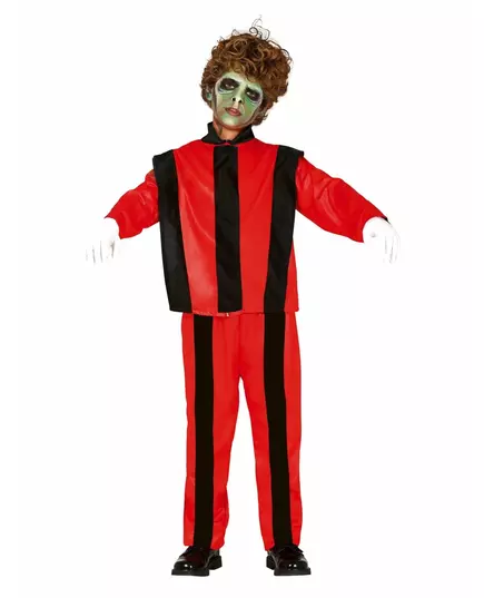 Rood pop star-kostuum voor jongens, Maat: 9 jaar (125–135 cm)