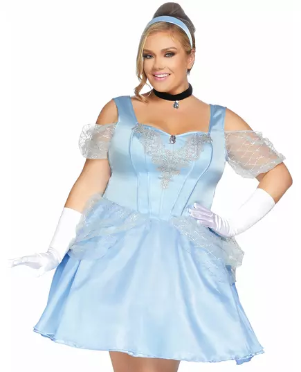 Déguisement princesse bleue grande taille femme, Taille: 3XL/4XL(54–58)