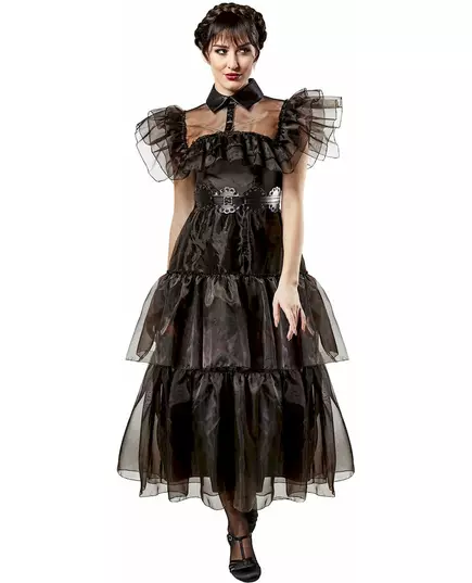 Déguisement robe de bal Mercredi Addams™ femme, Taille: Medium