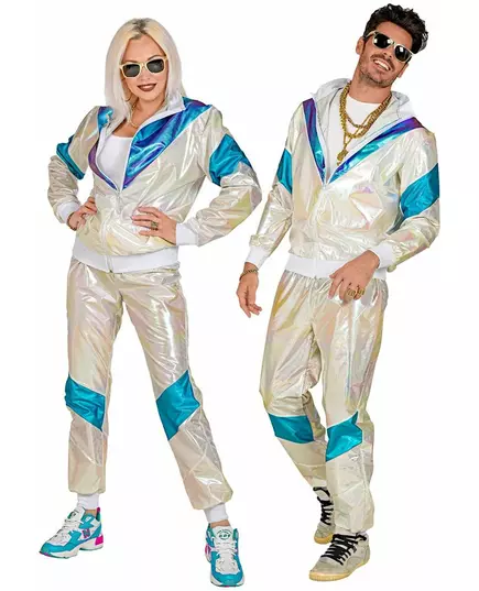 Kostuum holografisch trainingspak grote maat, Maat: X-Large
