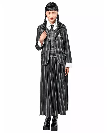 Schooluniform kostuum Wednesday Addams™ voor vrouwen, Maat: Medium