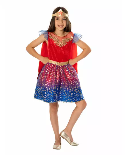 Wonder Woman™ luxe kindervermomming, Maat: 5–6 jaar (110 tot 116 cm)
