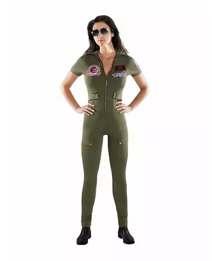 Déguisement combinaison Top Gun™ adulte, Taille: Small