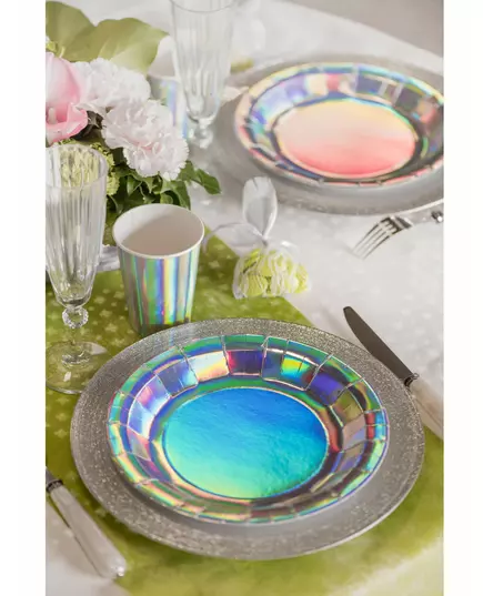 10 kartonnen regenboogkleurige bekers, image 2