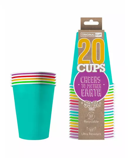 20 Gobelets américains carton recyclable Summer 53 cl, image 2
