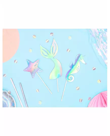 3 Cake topper sirène holographique 24,5 cm, image 2
