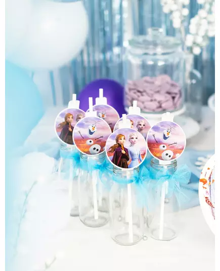 4 Frozen 2™ rietjes met kartonnen afbeelding, image 2