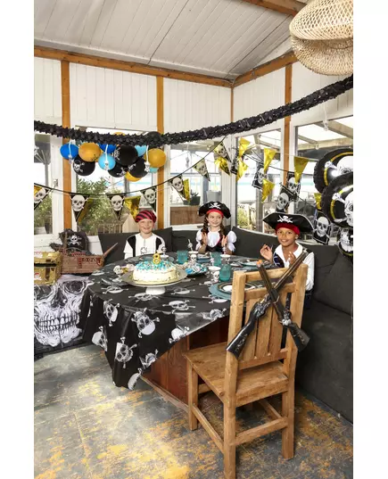 6 Ballons en latex pirate noirs, image 2