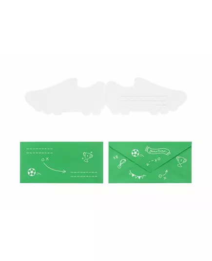6 voetbalschoenuitnodigingskaarten 19,5 x 9 cm, image 2