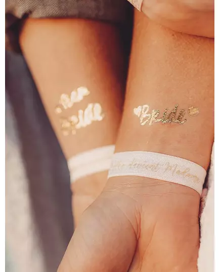8 Bracelets Mlle devient madame rose et doré, image 2