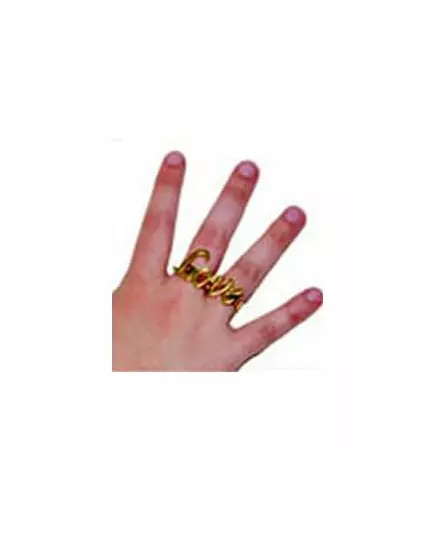Goudkleurige Love ring voor volwassenen, image 2