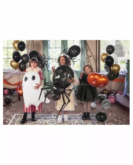 Ballon aluminium araignée noir métallisé 60 x 101 cm, image 2