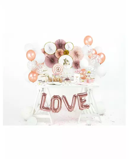 Ballonletters LOVE rosé goud 140 x 35 cm, image 2