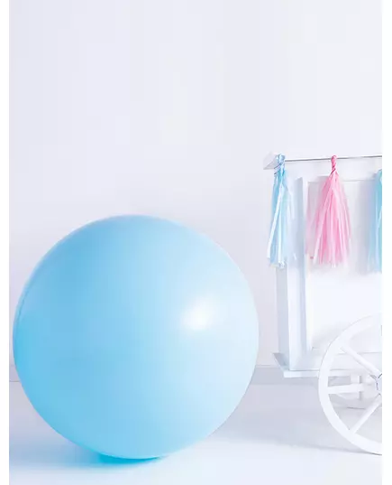 Reuze lichtblauwe ballon 1 m, image 2