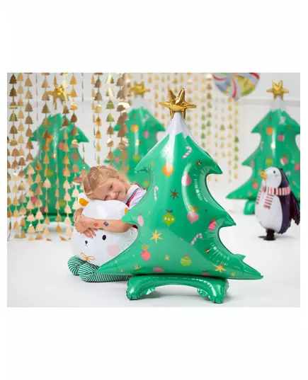 Reuze aluminium ballon kerstboom 78 x 94 cm, image 2