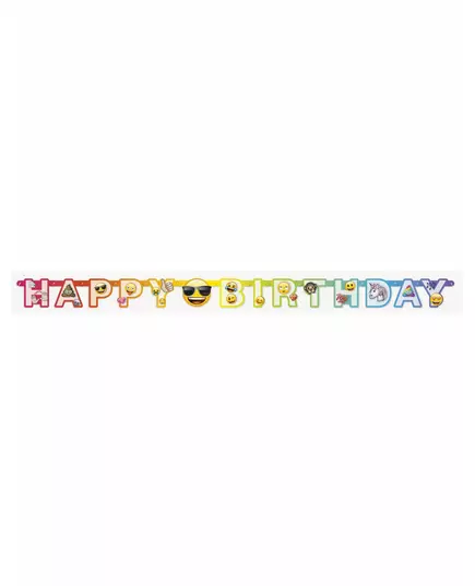 Kartonnen happy birthday Emoji Rainbow™ banner, image 2