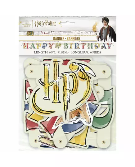 Bannière Happy Birthday en carton Harry Potter™ 182 cm, image 2