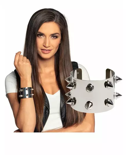 Bracelet en métal punk argenté adulte, image 2