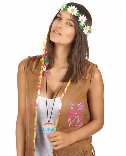 Veelkleurig hippie halsketting voor volwassenen, image 2